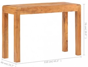 vidaXL tömör akácfa konzolasztal mézszínű felülettel 110 x 40 x 76 cm