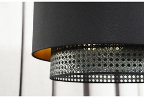 Duolla - Felületre szerelhető csillár BOHO RATTAN 1xE27/15W/230V átm. 45 cm fekete