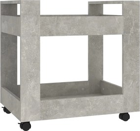 vidaXL betonszürke szerelt fa asztal-kocsi 60 x 45 x 60 cm