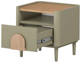 Amilio éjjeliszekrény 50 cm - eukaliptusz / baltic tölgy / natúr tölgy fogantyú