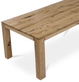 Étkezőasztal 180x90 cm, tömör tölgy lábak 8x8 cm