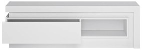 LION 2 TV asztal, 130x41,7x42, fehér/dub rivera