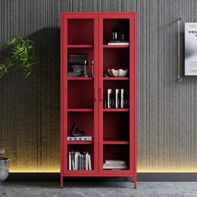 ANGELO vitrin, 800 x 1850 x 450 mm, Modern: piros