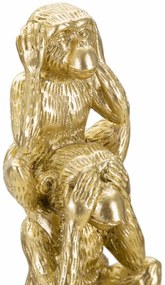 Golden Wise Monkeys – Három bölcs majom szobor dekoráció 10,5X30 cm