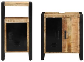 Fürdőszoba bútor szett 2 pcs Masszív, durva mangófából készült