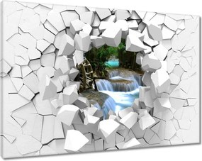 Vászonkép 60x40 Fa malom a folyón