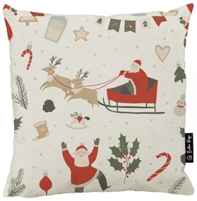 Párnahuzat karácsonyi mintával 45x45 cm Happy Santa – Butter Kings