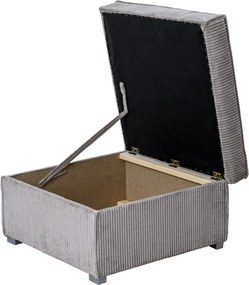 Krém színű SMART COSARO tároló puff 65x65 cm