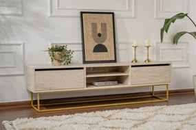 TV szekrény Escape 180 - Arany, Travertine