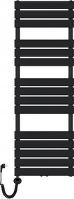 Fürdőszobai radiátor dekoratív elektromos létra 1500x500 600W fekete