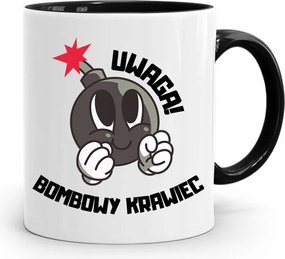 Fekete Bögre Szabónak Figyelem! Bombaszabó fényképes nyomattal