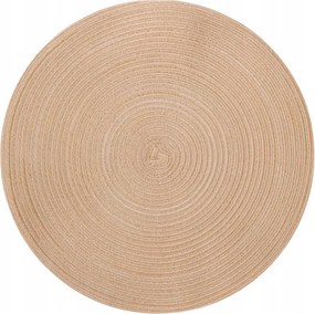 Bézs Fonott asztali alátét 38cm kerek Elegáns modern