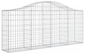 15 db íves horganyzott vas gabion kosár 200x30x80/100 cm