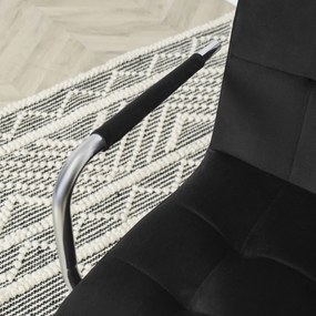 Irodai Forgószék Fekete Bársony Kárpittal. BOSTON