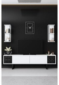 TV szekrény Black Line - White, Black