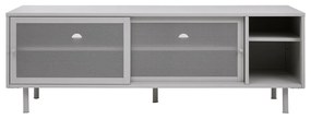 Fehér fém TV-állvány 160x55 cm Veep – Unique Furniture