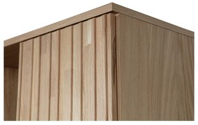 Natúr színű ruhásszekrény tölgyfa dekorral 60x210x42 cm Gravure – WOOOD