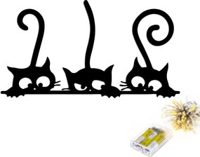 Cats fém dekorvilágítás, 33×60 cm