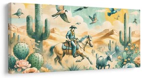 Kép western jelenet lóval