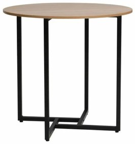 Alto II kerek étkezőasztal tölgy/fekete 80 cm