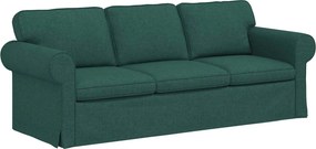 vidaXL Kanapé Sötétzöld 215 x 82 x 80 cm szövet