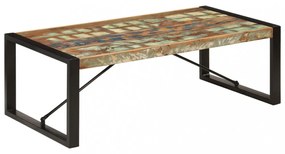 tömör újrahasznosított fa dohányzóasztal 120 x 60 x 40 cm