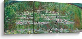 Kép - Claude Monet, The Japanese Footbridge, reprodukciók (órával) (90x30 cm)