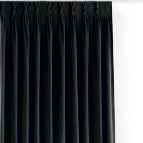 Fekete bársony dimout (részleges sötétítő) függöny 140x250 cm Velto – Filumi