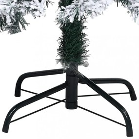 zöld PVC műkarácsonyfa pelyhes hóval 400 cm