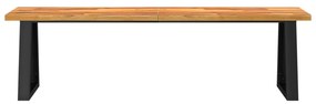 tömör akácfa pad természetes éllel 160 cm