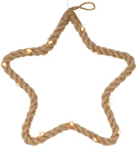 Karácsonyi dekoráció csillag 15 LED meleg fehér