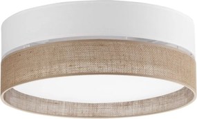 TK LIGHTING 6577 LINOBIANCO Ernyős Mennyezeti Lámpa Fehér, Barna E27 IP20