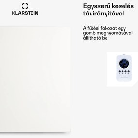 Klarstein Wonderwall Air Infinite, infravörös hősugárzó, 90 x 60 cm, 580 W, fali, távirányító, fehér
