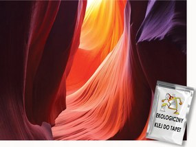 Fotótapéta Flizelina Absztrakt 3D Barlang Sziklák Fény 350x250 ragasztó