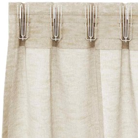Függönyök függönyökkel 2 pcs Homokszín 140x140cm Poliészter