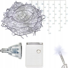 Jégcsap 500 Led Függöny Kültéri Lámpa IP44 Fehér Hideg Flash 15 M Goliat