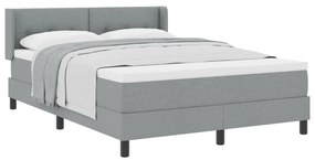 Boxspringágy matraccal - Világosszürke, 140 x 190 cm - Szövet