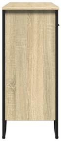 sonoma tölgy színű szerelt fa tálalóasztal 97 x 32,5 x 74,5 cm