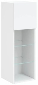 2 db fehér TV-szekrény LED-világítással 30,5 x 30 x 90 cm