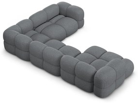 Szürke sarokkanapé (jobb oldali-U alakú) Loretto – Cosmopolitan Design