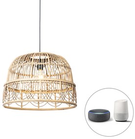 Okos rattan lámpa 44 cm, Wifivel, G95 - Michelle