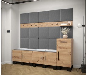 Előszobabútor Amanda 8 (artisan tölgy + sötétszürke). 1085923