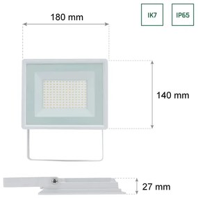 LED Kültéri reflektor NOCTIS LUX 3 LED/50W/230V IP65 fehér