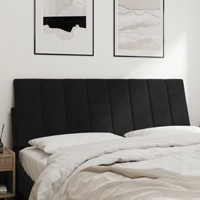 fekete bársony fejtámla párna 140 cm