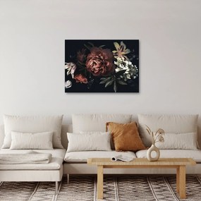 Kép - sötét virágok (70x50 cm)