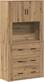 vidaXL Magasfiú fiókkal Artisan tölgy 80 x 33 x 150 cm Faanyag