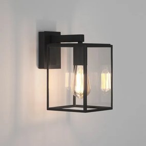 ASTRO LIGHTING 1354003 BOX Modern Kültéri Fali Lámpa Fekete, Átlátszó E27 IP23