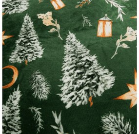 Mikropolár ágyneműhuzat GREEN CHRISTMAS zöld Ágyneműhuzat mérete: 70 x 90 cm | 140 x 200 cm