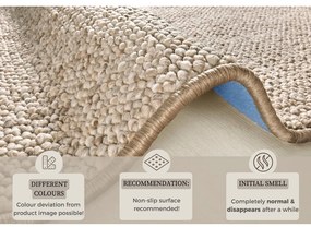Világosbarna szőnyeg 140x200 cm Wolly – BT Carpet