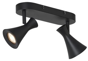Modern fekete mennyezeti spotlámpa 2-lámpás állítható - Triangle
